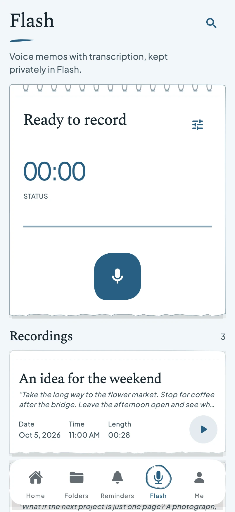 Current Nostella phone voice memo collection